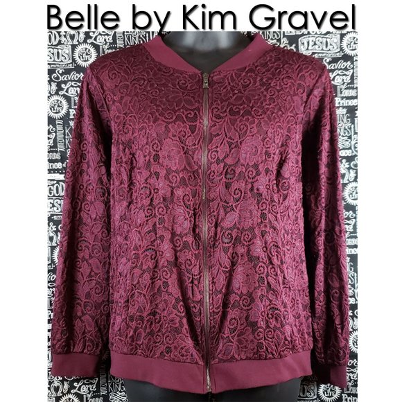 Belle By Kim Gravel Zip Jacket Sz 3X - Picture 1 of 6
